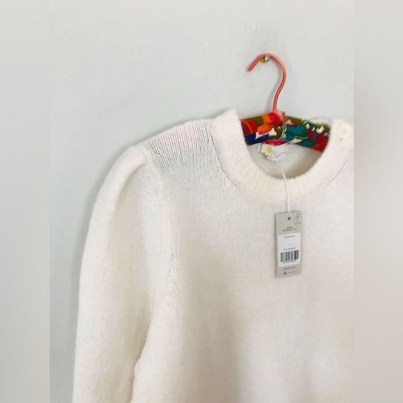Boden |NWT| Fluffy Button Shoulder Sweater | Size Large - Picture 6 of 10